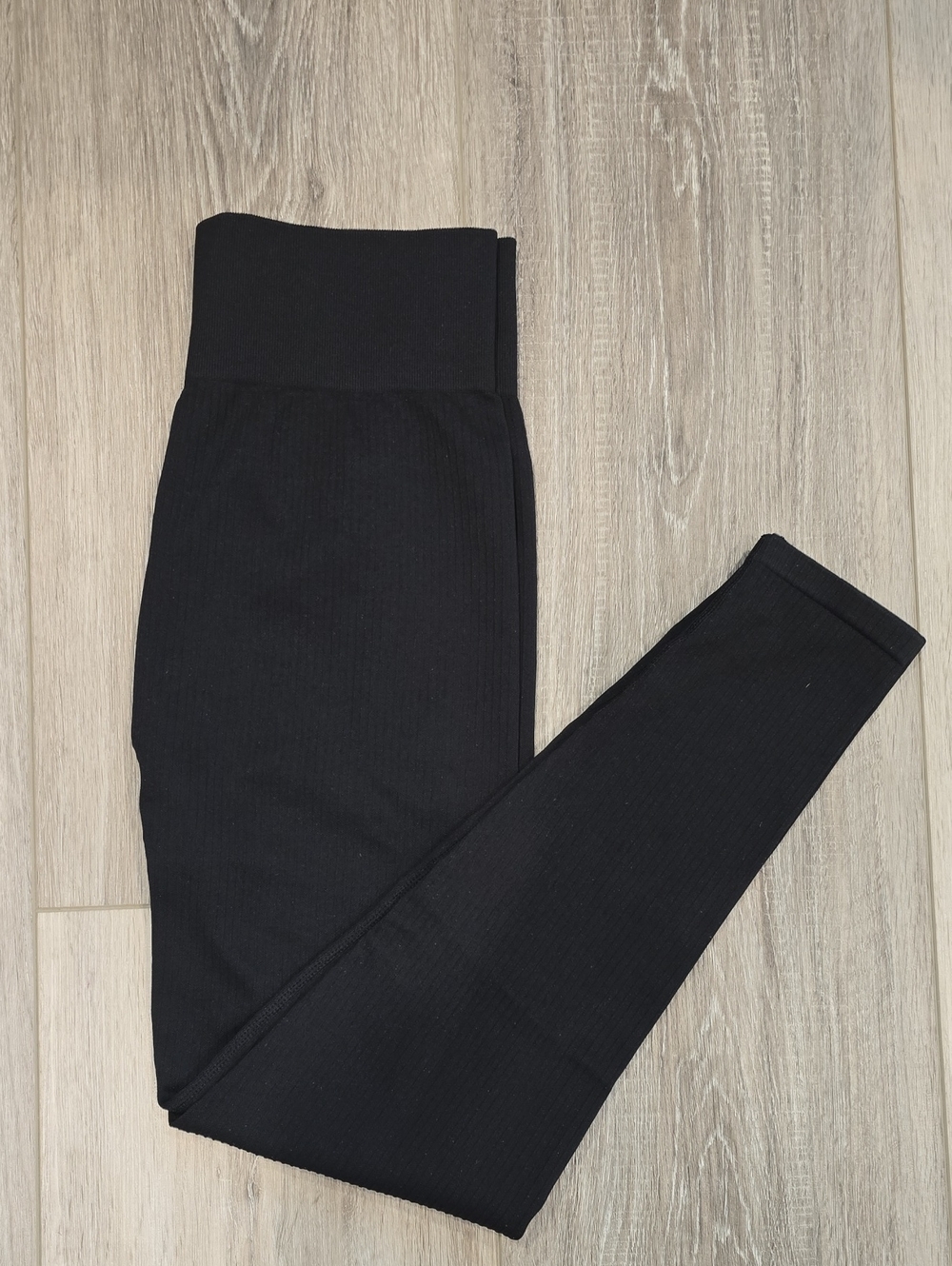 H&M Sport Black Ribbed Womens Legging